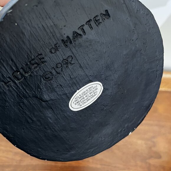 House of Hatten Santa Father Christmas Riding Ram Goat Figurine Denise Calla Vtg - Picture 10 of 14